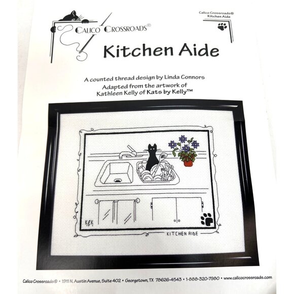 Kitchen Aide Cross Stitch Pattern By Calico Crossroads Cats - Picture 2 of 3